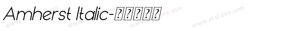 Amherst Italic字体转换